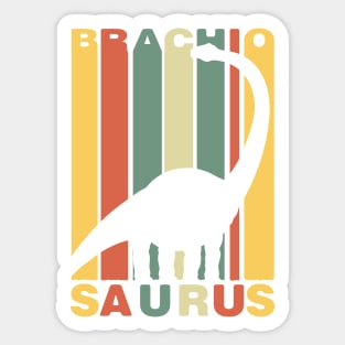 Brachiosaurus Vintage Sunset Retro Herbivore Sticker